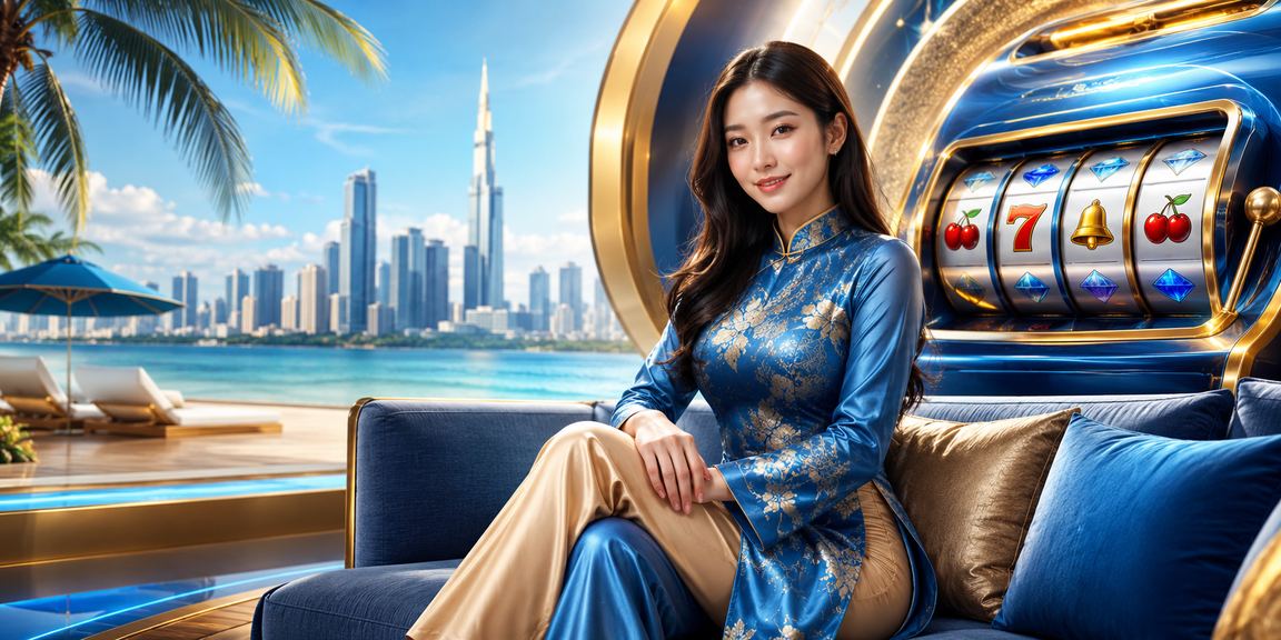 Người phụ nữ mặc áo dài tại TP.HCM chơi slot game jackpot trên điện thoại